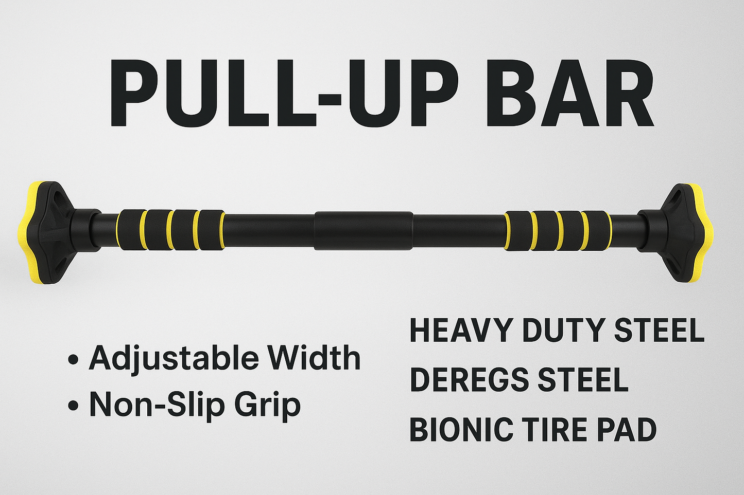 Pull Up Bar Doorway for Home Workout No Screws Chin Up Bar with Locking Mechanism Max Load 200Kg Adjustable (70 to 100 CM)